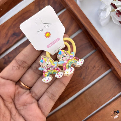 Sparkly Unicorn Kids Hair Ties – Pack of 5