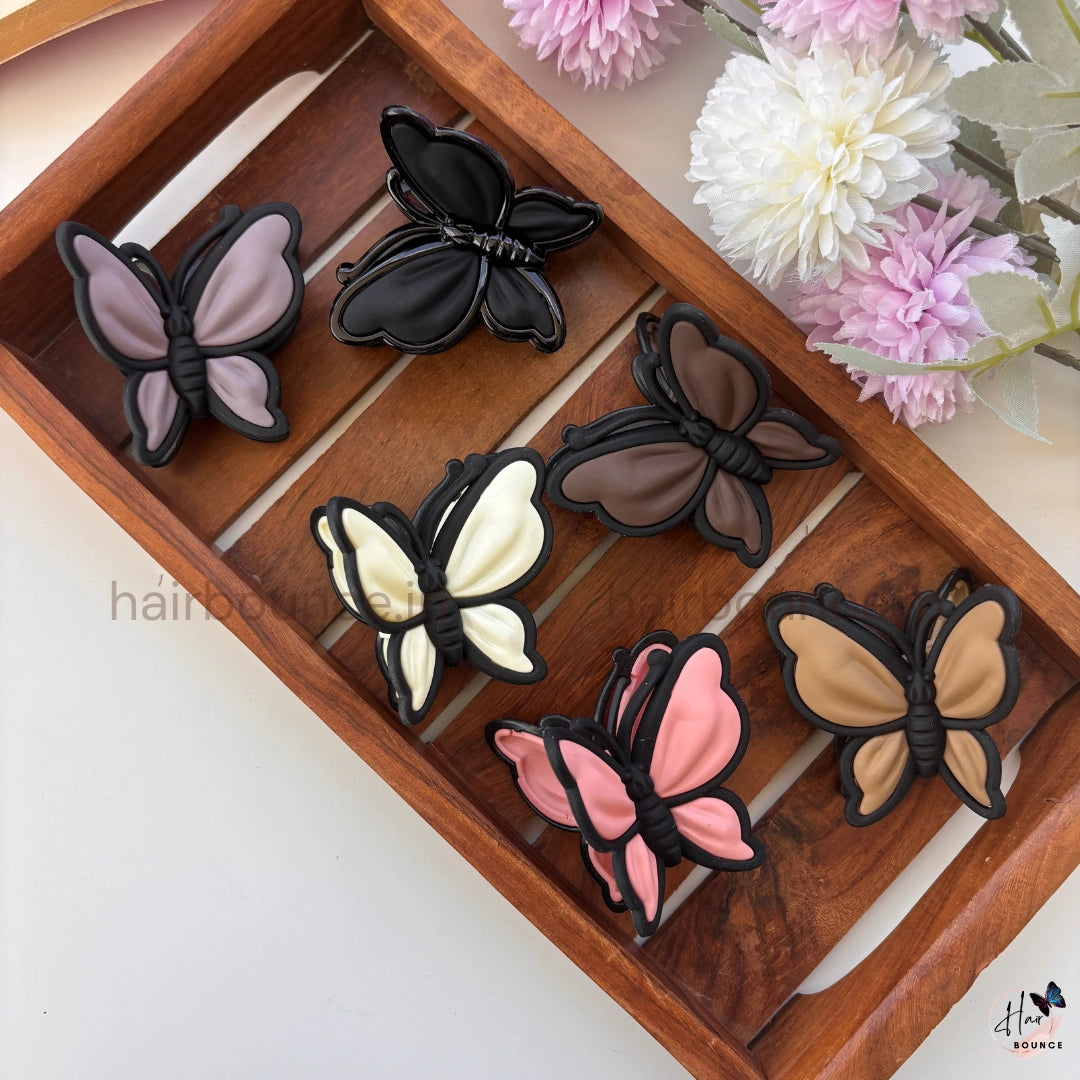 Flutter Charm Butterfly Hair Claw – Medium