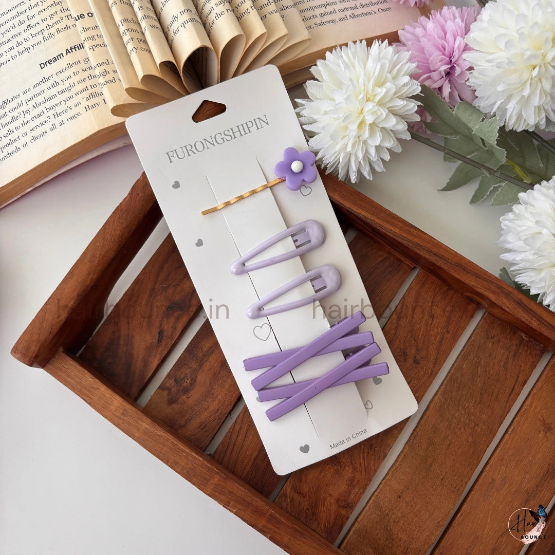 Cute Daisy Hair Clip Set – Pack of 5