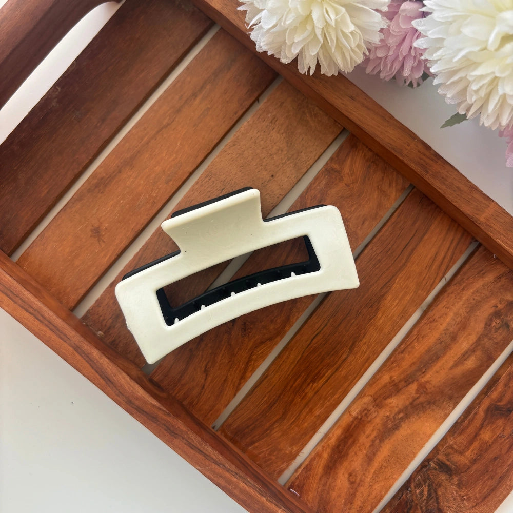 Dual Colour Rectangle Hair Claw - Large