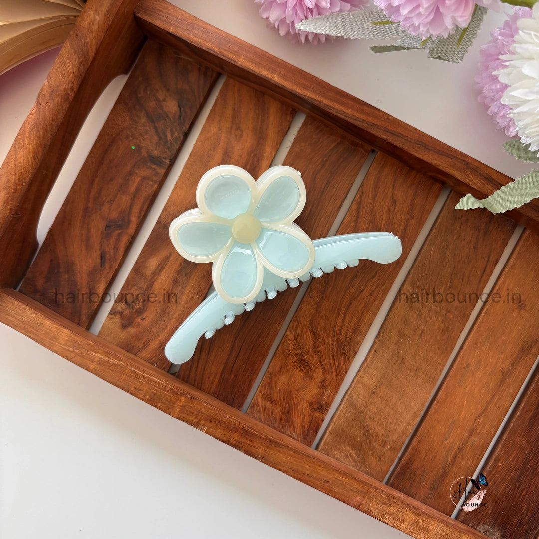 Pastel Bloom Flower Hair Claw – Large