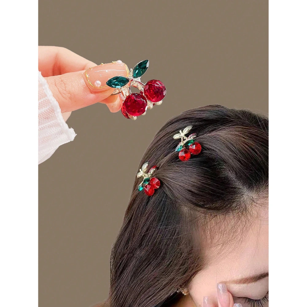 Cherry Metal Hair Claw - Small