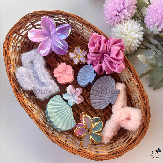 Pastel Dreams Hair Accessories Hamper – Cute Everyday Styling Set
