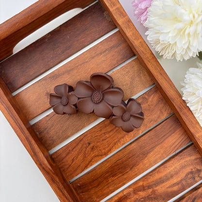 Matte Petal Charm Hair Claw - Large