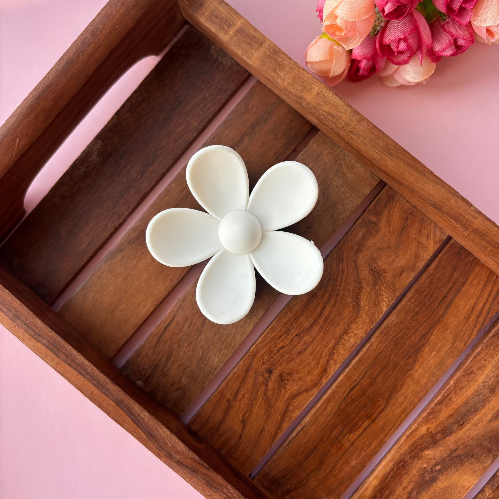 Dual Colour Flower Hair Claw - Medium