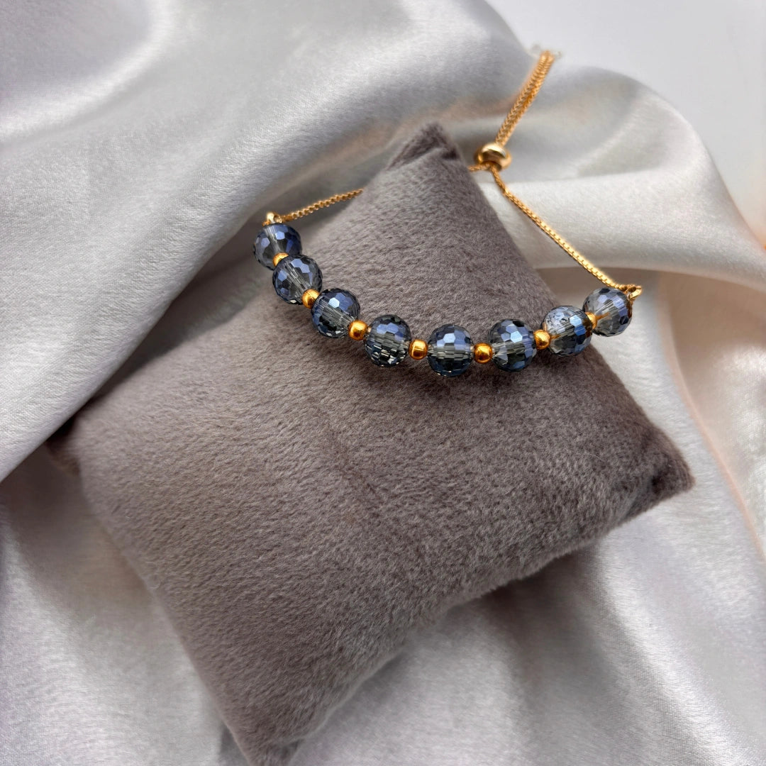 Gleam Crystal Bead Bracelet – Adjustable
