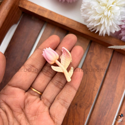 Pastel Lotus Bloom Hair Claw – Small