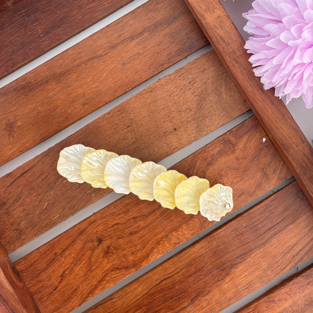 Sunny Yellow Cascading Petal Center Clip