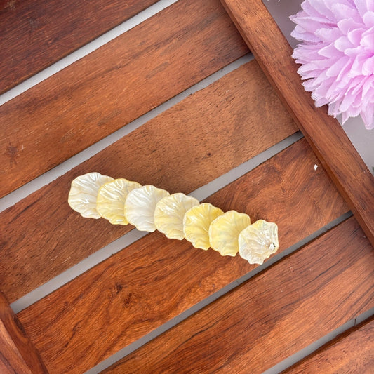 Sunny Yellow Cascading Petal Center Clip