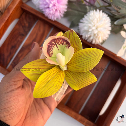 Royal Orchid Bloom Hair Claw. - Large