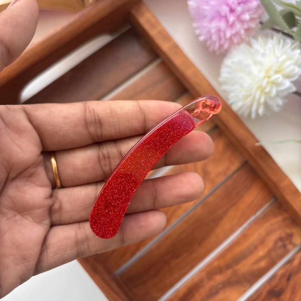 Sparkling Glitter Lock Banana Clip - Medium