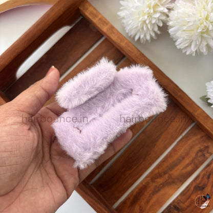 Rectangle Fur Hair Claw - Large