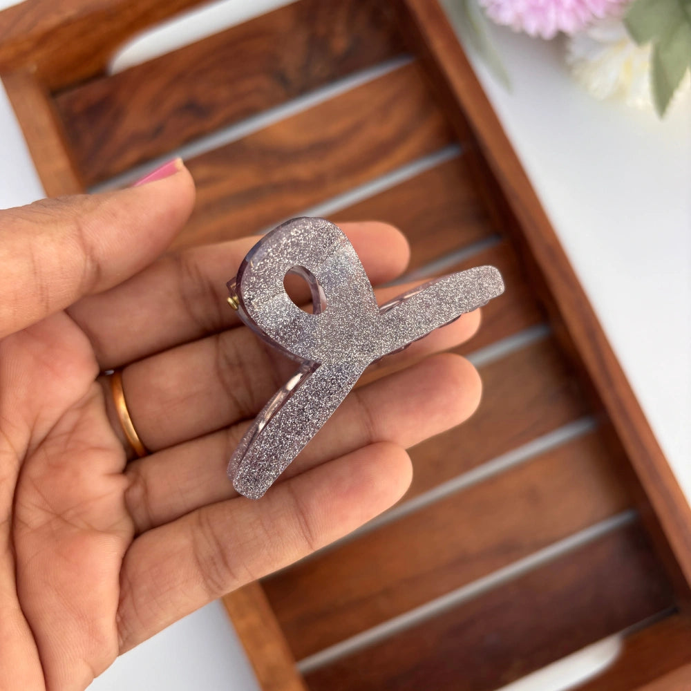 Glitter Loop Hair Claw - Medium