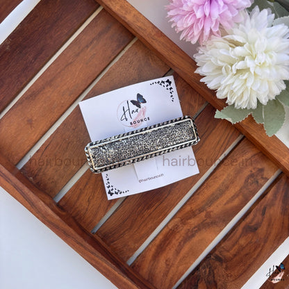 Antique Luxe Textured Rectangle Hair Barrette