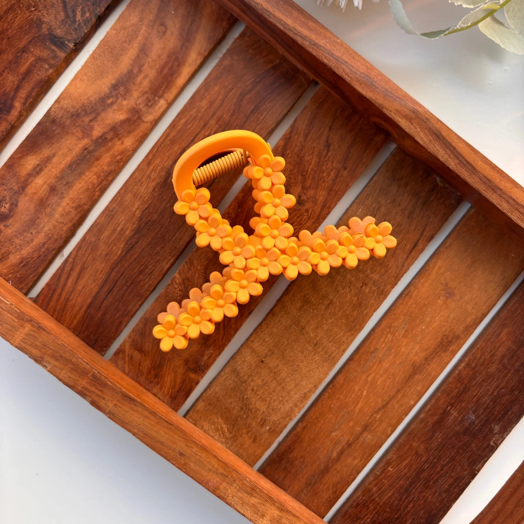 Colourful Loop Flower Hair Claw - Large