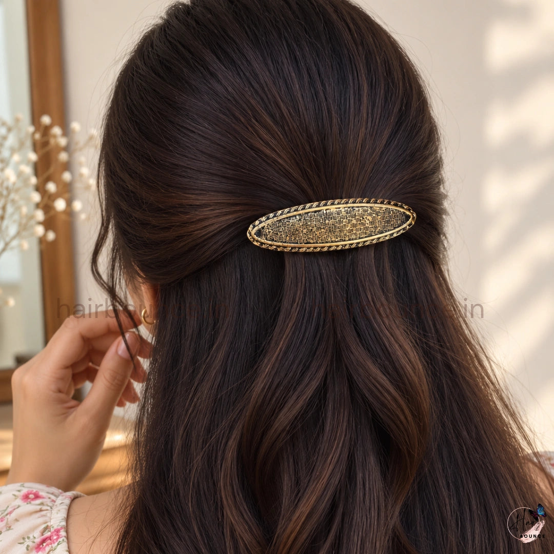 Antique Luxe Oval Hair Barrette