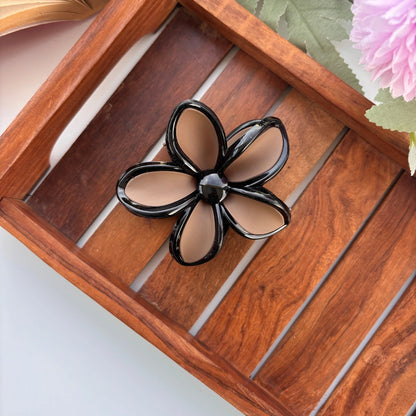 Glossy Petal Flower Hair Claw – Large 🌸✨