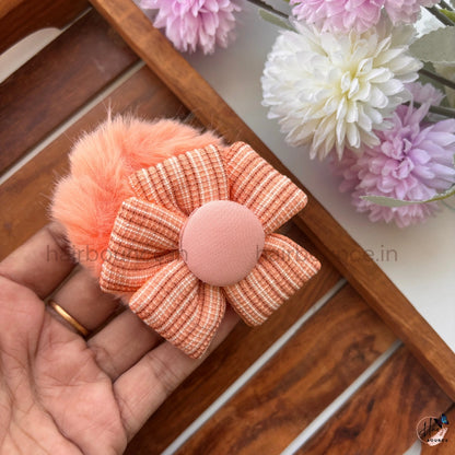 Cozy Bloom Fur Scrunchie | Soft Plush Floral Hair Scrunchie for Women & Girls