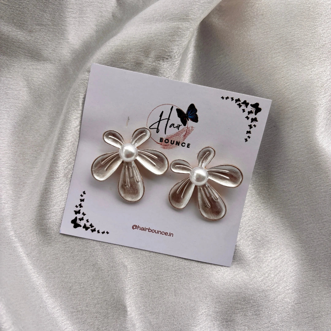 Pearl Blossom Petal Earrings