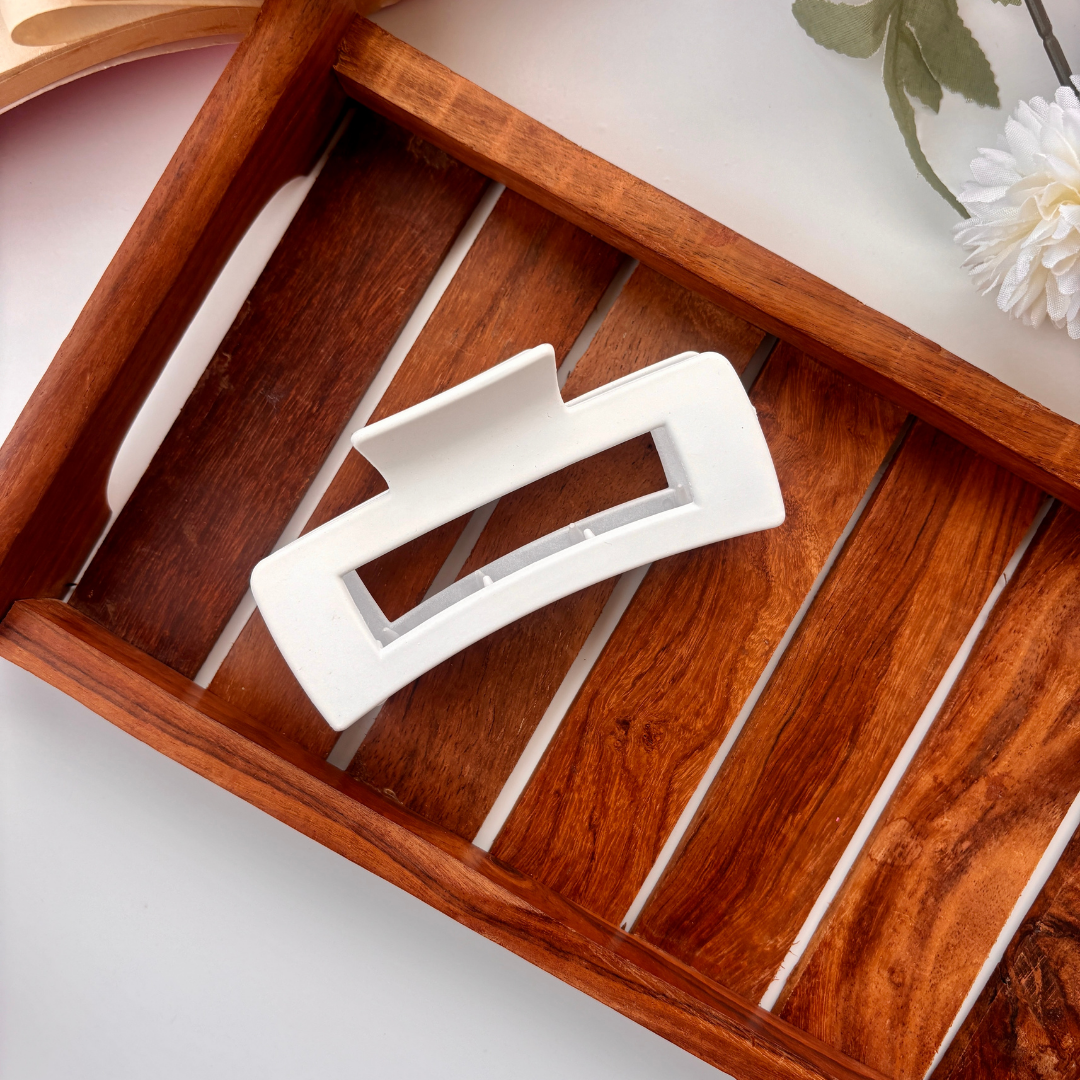 Matte Rectangle Hair Claw - Large