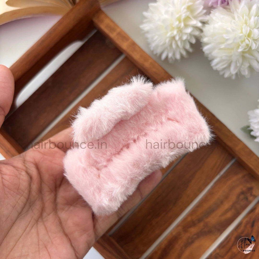 Rectangle Fur Hair Claw - Large