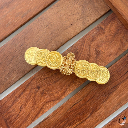 Traditional Lakshmi Coin Center Hair Clip