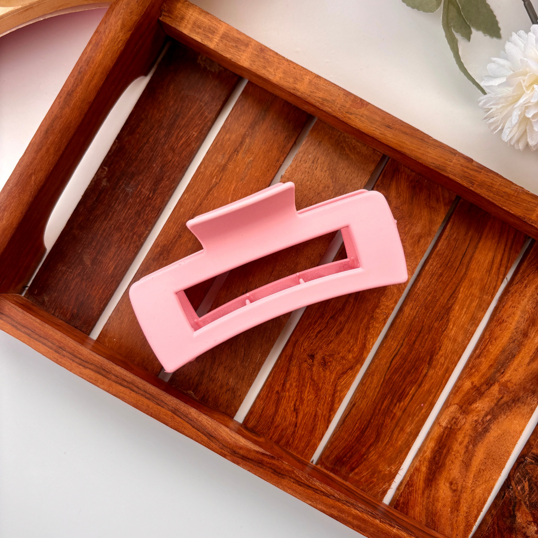 Matte Rectangle Hair Claw - Large