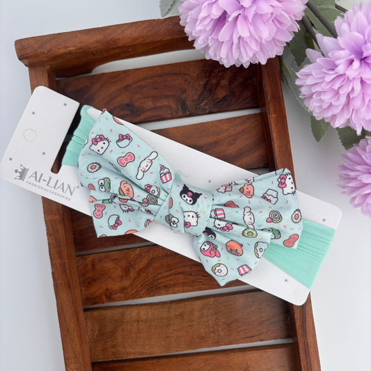 Kitty Printed  New Born Headband