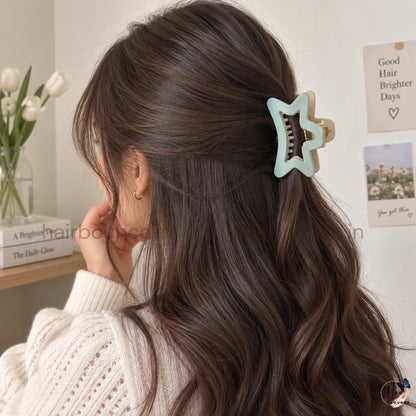 Dual Colour Star Hair Claw - Medium