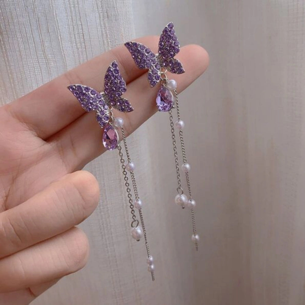 Violet Wings Butterfly Earrings