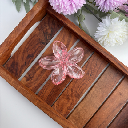 Bright Shades Glassy Flower Hair Claw - Large