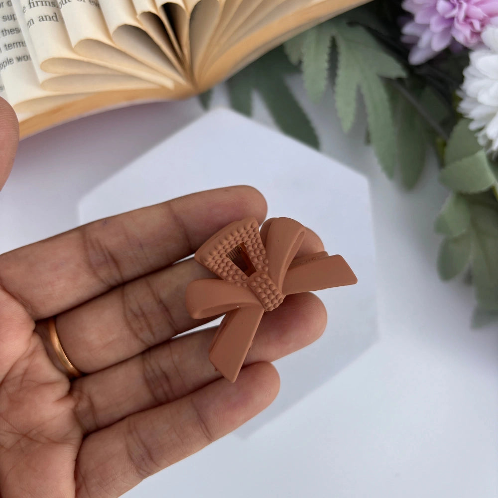 Double Layer Bow Hair Claw - Small