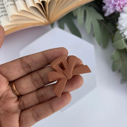 Double Layer Bow Hair Claw - Small