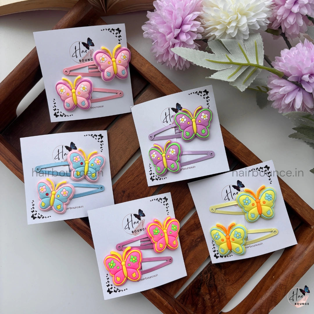 Blossom Butterfly Hair Clips – Set of 2