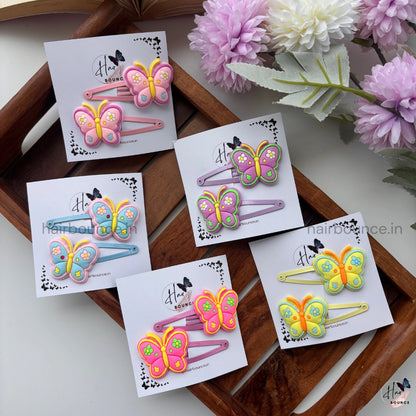 Blossom Butterfly Hair Clips – Set of 2