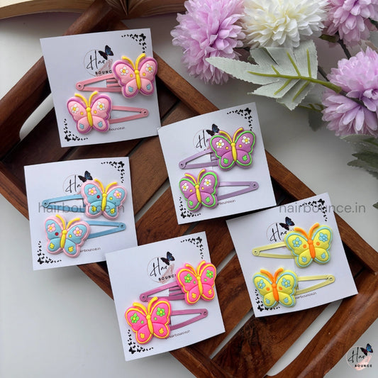 Blossom Butterfly Hair Clips – Set of 2