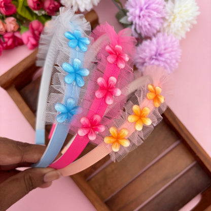 Triple Bloom Net Headband