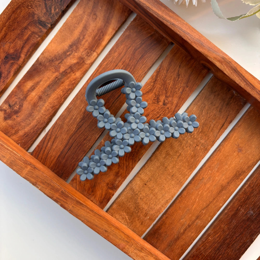 Colourful Loop Flower Hair Claw - Large