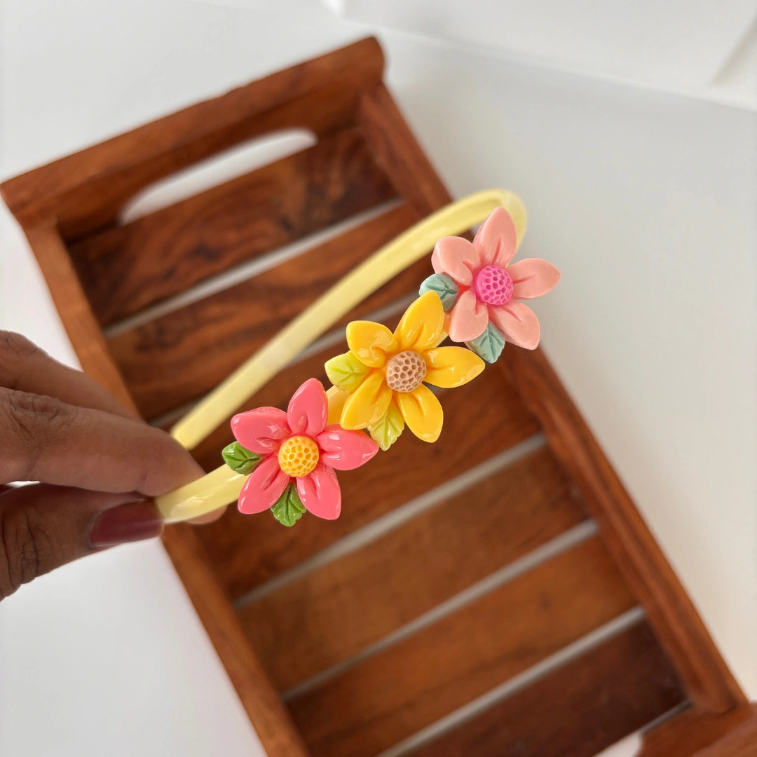 Triple Bloom Flower Headband