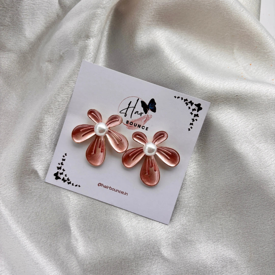 Pearl Blossom Petal Earrings