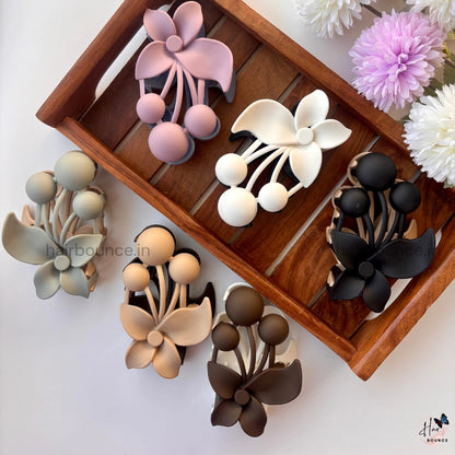 Dual Colour Bloom Hair Claw - Large