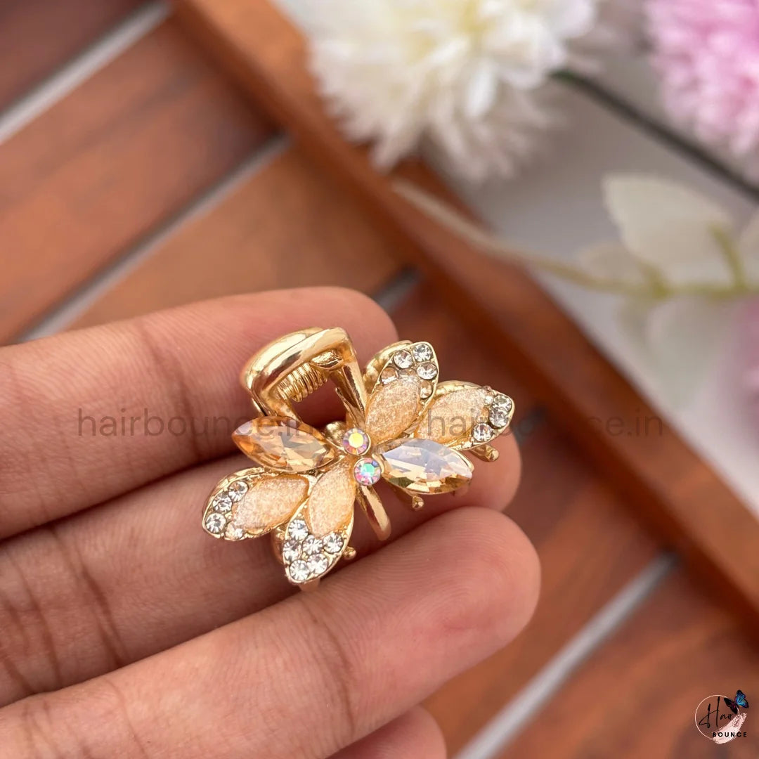 Crystal Bloom Mini Hair Claw
