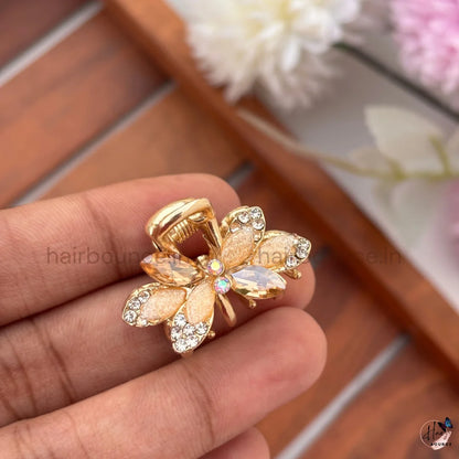 Crystal Bloom Mini Hair Claw