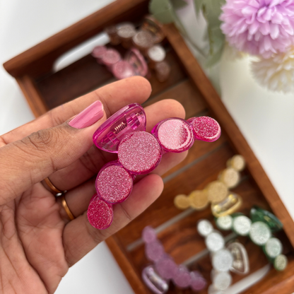 Glitter Dotted Hair Claw - Medium