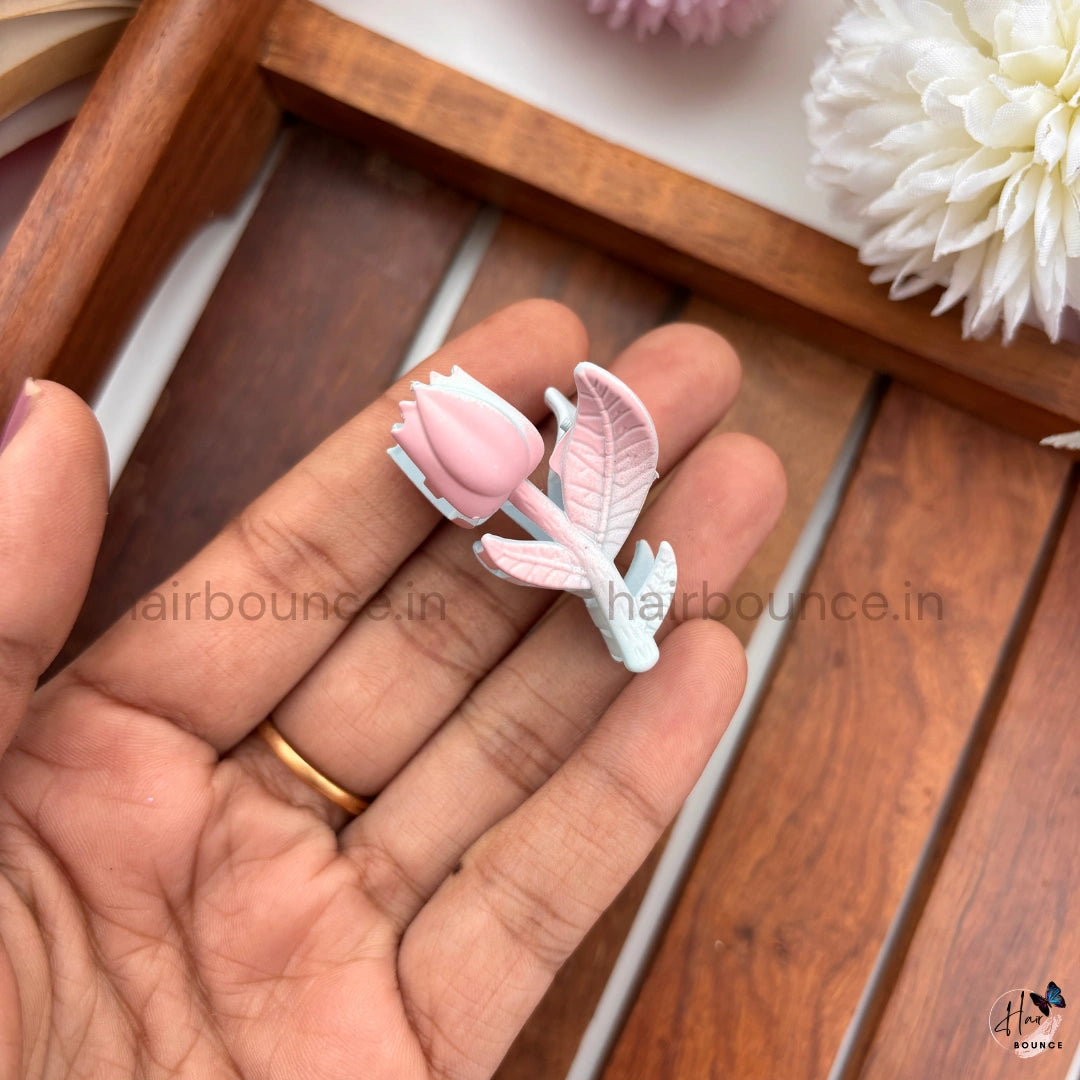 Pastel Lotus Bloom Hair Claw – Small