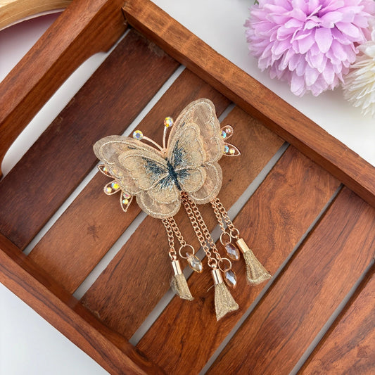Butterfly Tassel Hair Claw