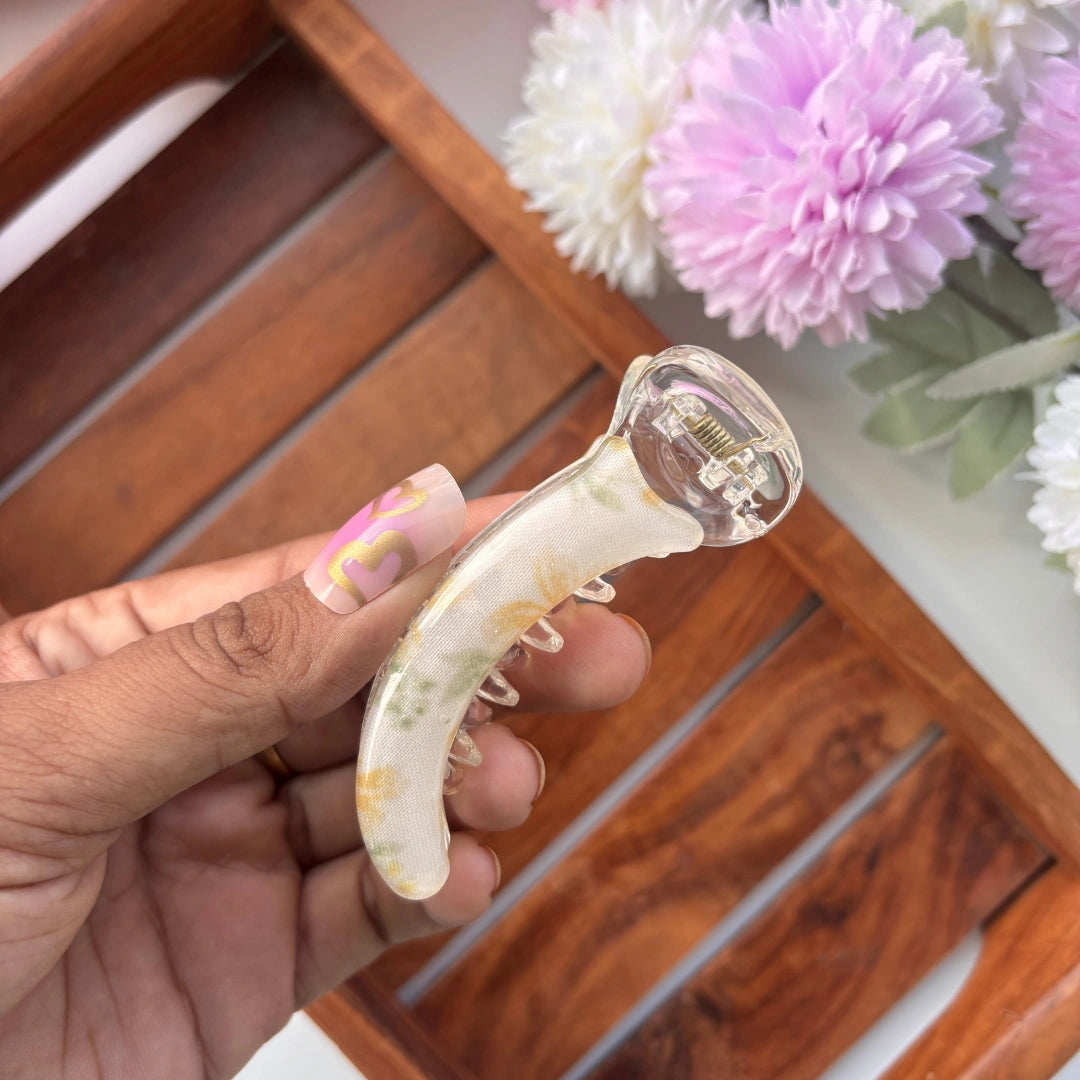 Bofeini Flower Printed Banana Clip - Medium