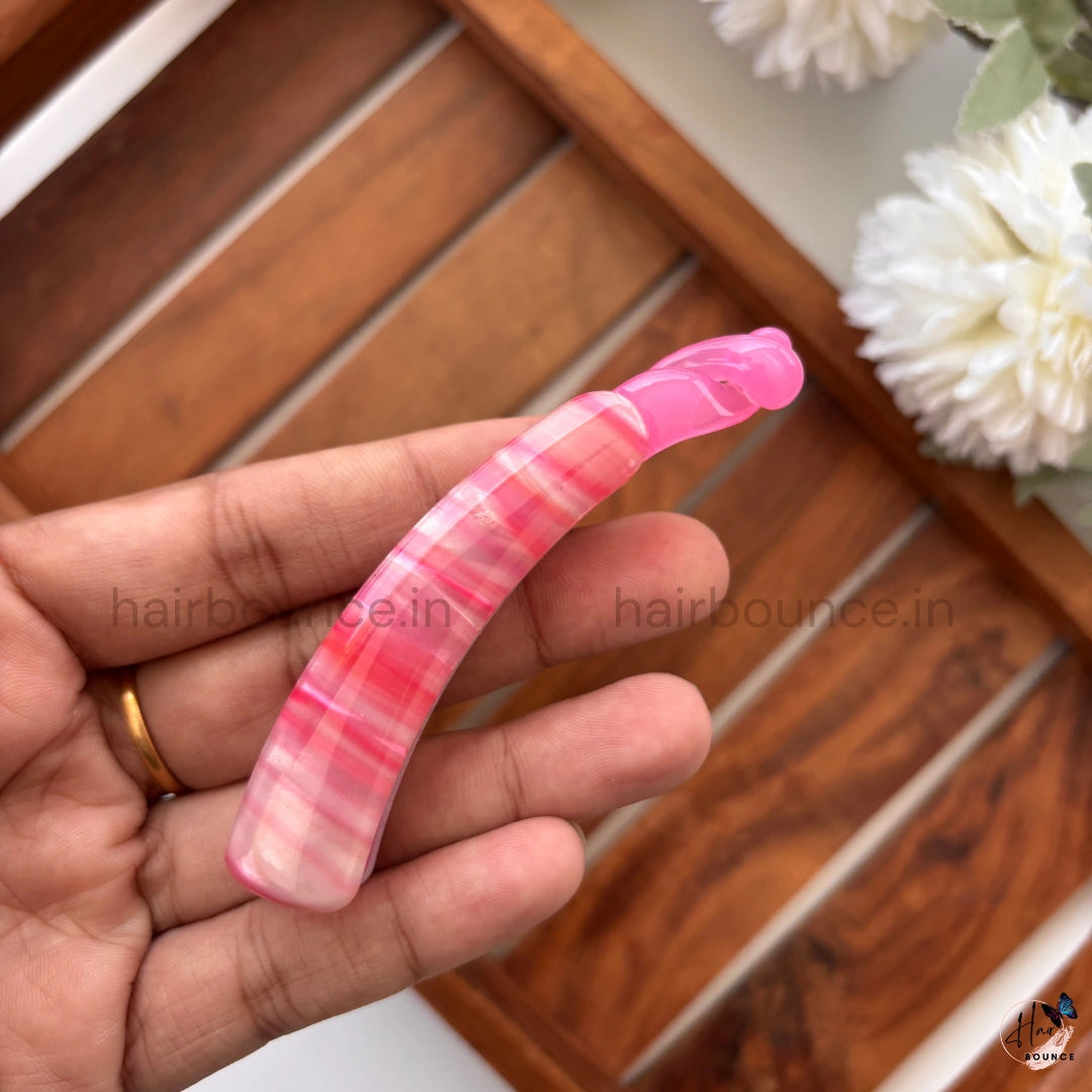 Striped Banana Hair Clip – Medium