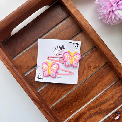 Blossom Butterfly Hair Clips – Set of 2