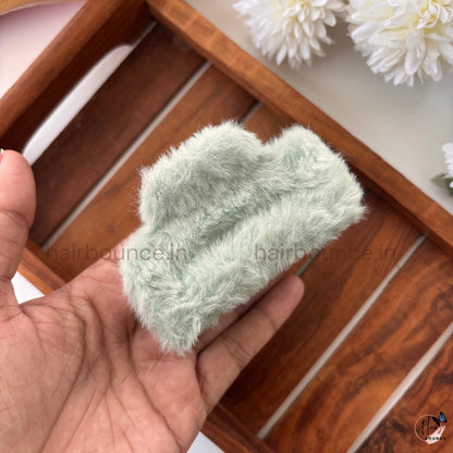 Rectangle Fur Hair Claw - Large